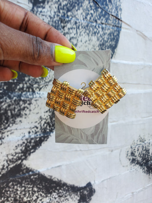 Weaved Square Earrings