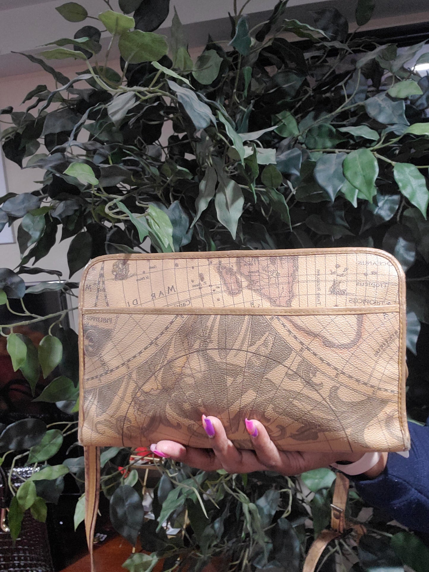 Vintage Map Crossbody