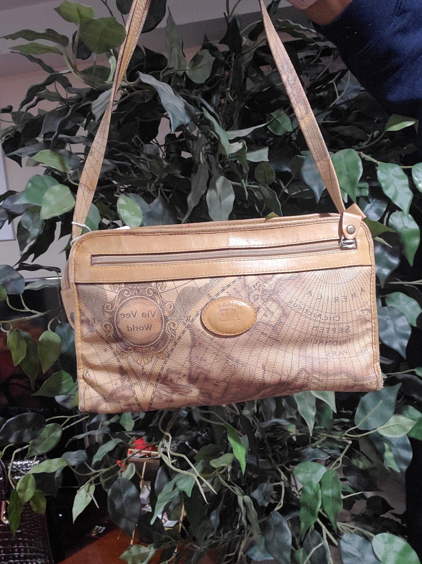 Vintage Map Crossbody