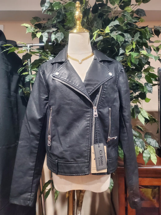 Vegan Leather Moto Jacket