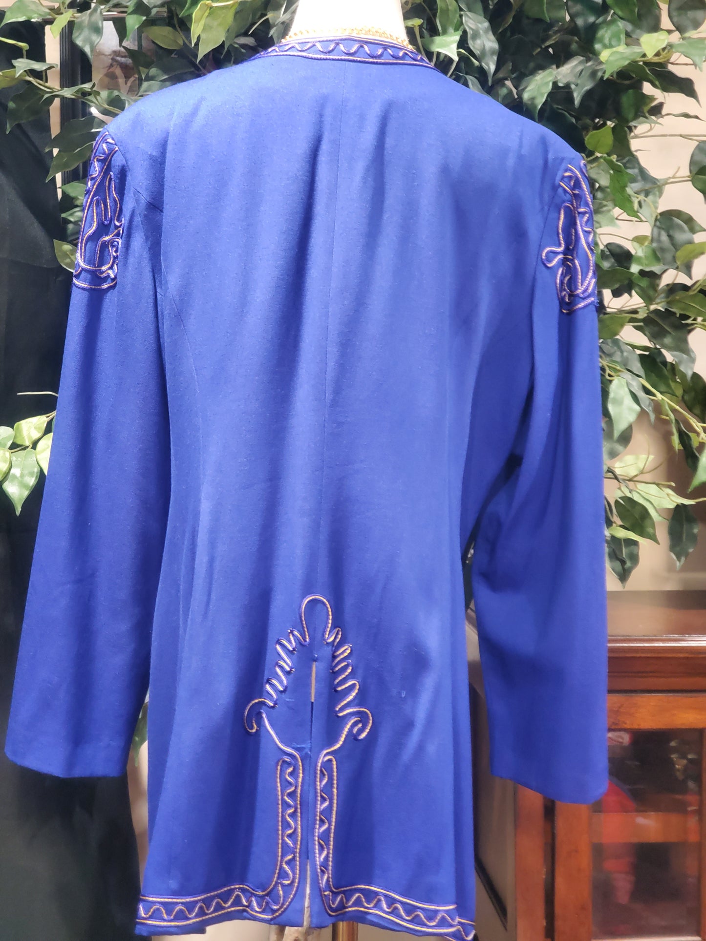 Blue & Yellow Squiggle Blazer